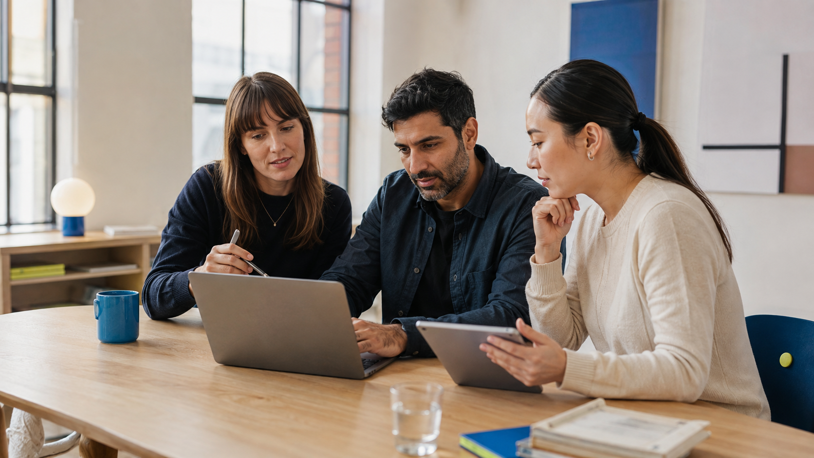 A project team discussing a customer engagement
